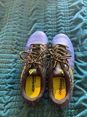 Brava Kids' Purple and Brown Soccer Sneakers - Lightweight Play